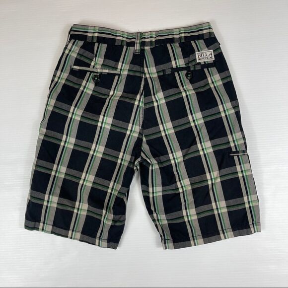 Billabong Women's Chino Shorts Plaid Casual Summer Mid Length Flat Front Size 28 - Picture 4 of 9